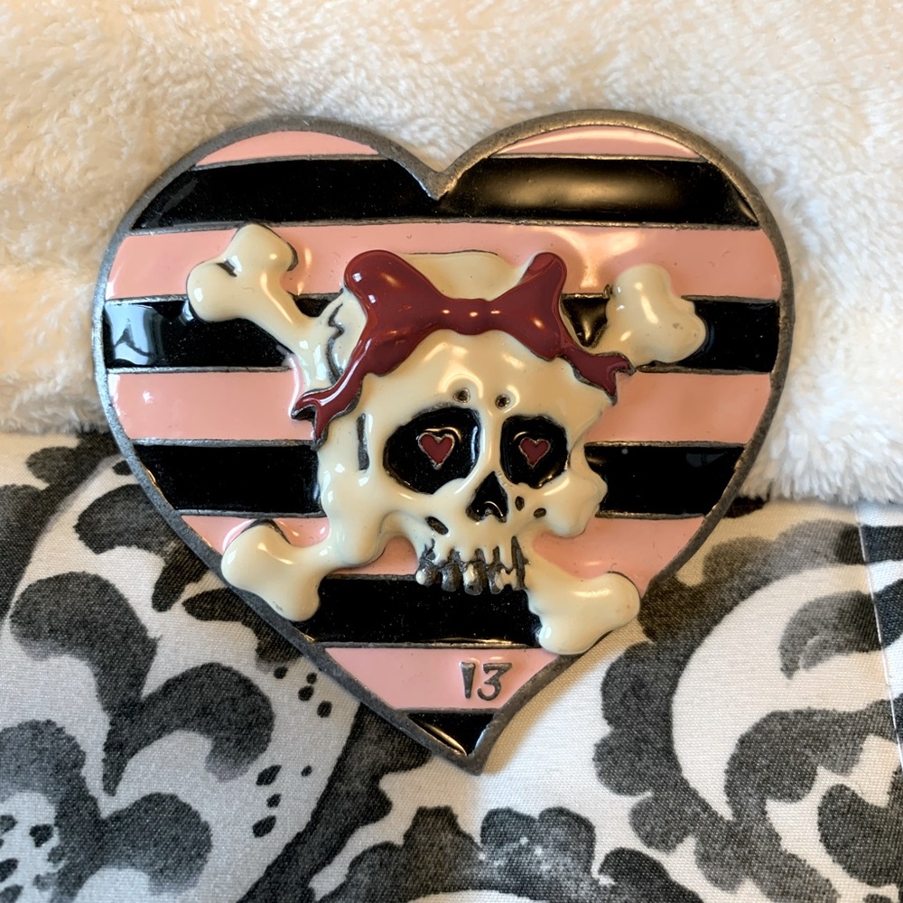 Lucky 13 Skull Belt Buckle